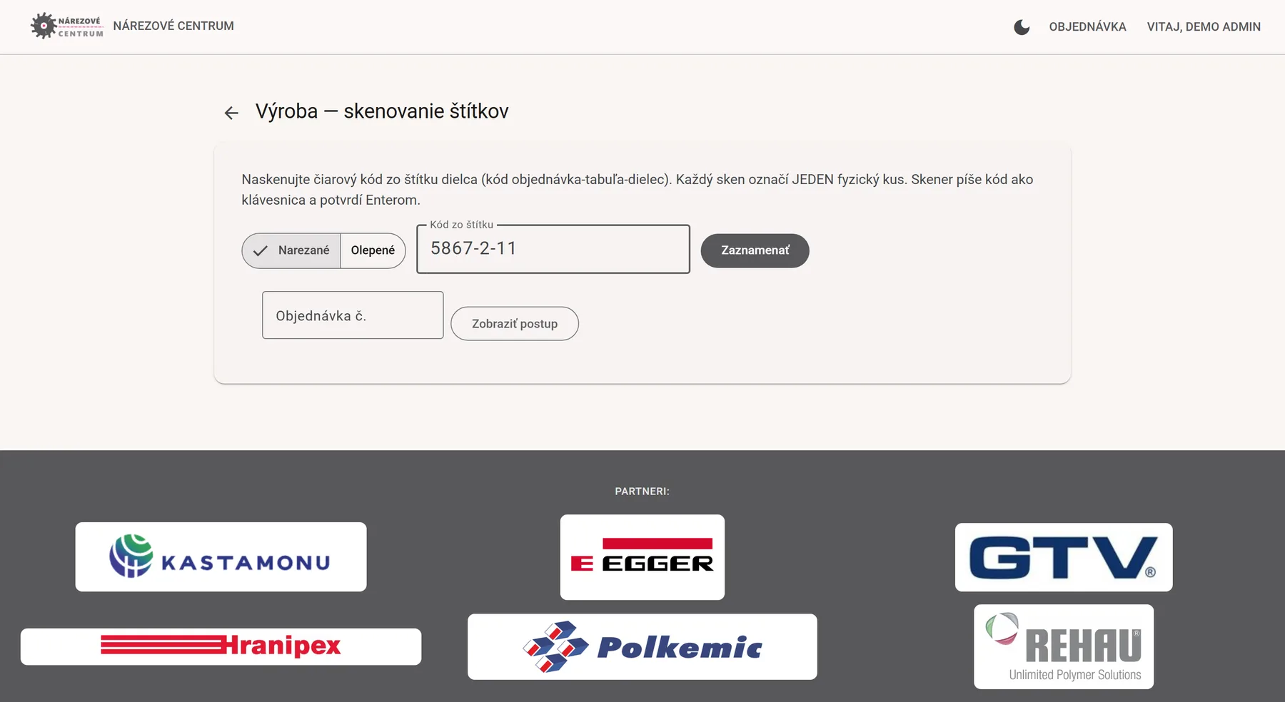 Shop-floor skenovanie štítkov vo výrobe